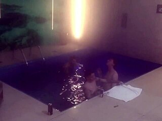 friends join us for motel pool threesome bareback fun!