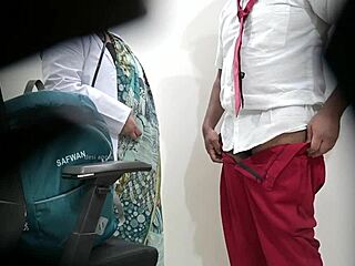 Lady Doctor Grips Schoolboy’s Cock Deep in Hospital Cheating Exam