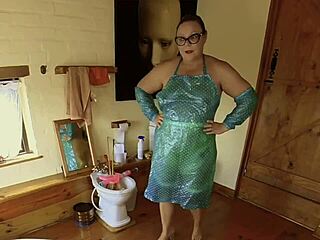 Ebony dominatrix mistress April unleashes fresh warm pee on homemade outdoor toilet slave in electro bdsm massage