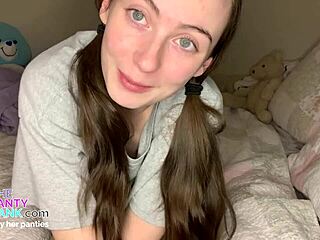 Barely legal petite teen flashes pink pussy princess panties online