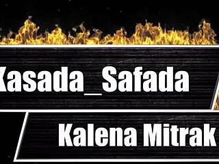 Kalena Mitrak destroys her tanned asshole with big dildos solo