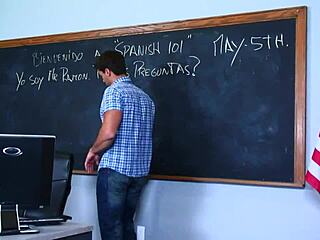 Vanessa Cage flaunts best classroom titties while riding cock in fishnets