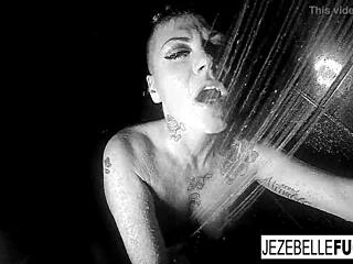 Jezebelle Bond fingers pussy tits steamy shower tease