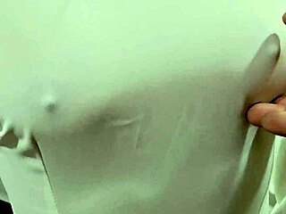 a beautiful vietnamese lady in traditional attire shows her wet hairy pussy outdoors