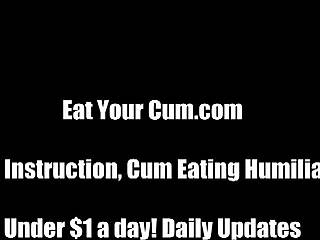 lick those cum covered hands clean now cei bitch 😈💦