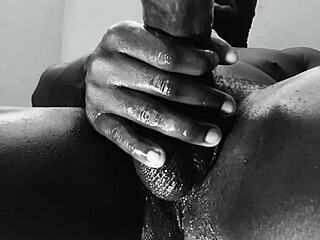 big muscular guy pumps out huge cum loads in close-up oiled solo dumps.