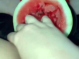 curvy arab teen squirts from watermelon in tight pussy los angeles homemade kink