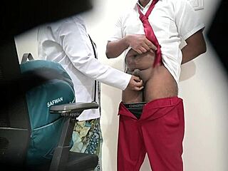 Lady Doctor Grips Schoolboy’s Cock Deep in Hospital Cheating Exam