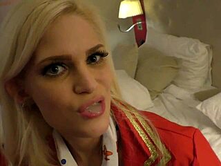 bareback interracial pov with candee licious swallowing huge black cock