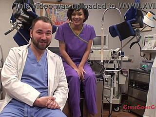 so jackie banes in latex gloves and jeans for her physical huh sounds kinky