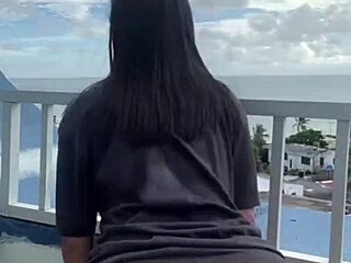 exhibitionist wife flashes tight pussy outdoors solo