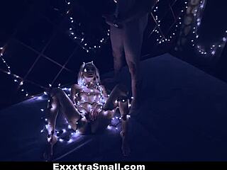emma hix petite nympho rides huge cock christmas hardcore