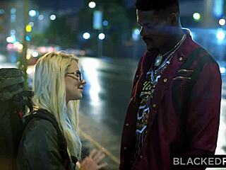 Out-of-Town Teen Pickup: Two Black Studs Spit-Roast Blonde Cowgirl!