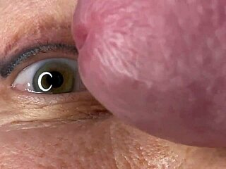 Mature Lady Takes Huge Facial Cumshot On Eyes