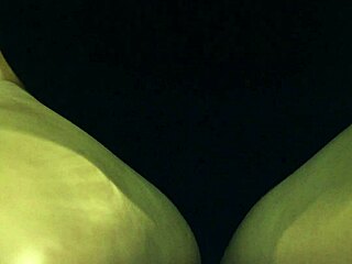 A young wife with big ass bounces wildly on huge cock close up