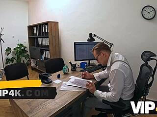 In the office, cute Euro girl pays with anal after casting interview. All holes filled hard.