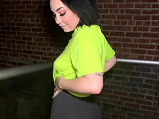 Imagine her big tits bouncing on that public balcony railing while monster BBC stretches her tight ass.