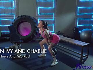 eden ivy bends flexible body for huge cock anal gym workout