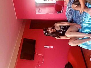 Sexy Peruvian cop Halloween slut licks pussy then gets doggystyle fucked wet