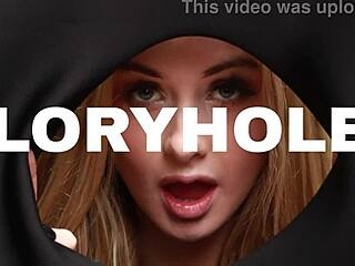 so this british blonde college teen in lingerie sneaks over and sucks her neighbor's cock till he explodes.