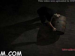 Blindfolded Angel Gagged as Toy Shovels Her Bound Twat Hard