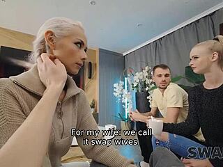 swap4k forest hike turns into wife swap threesome with cuckold watching