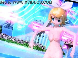 kagamine rin's huge tits and bare pussy mod exposed fully