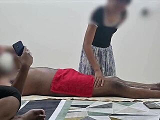 She flashes during massage leading to happy ending rub