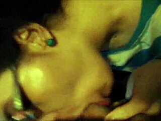 I love giving messy facials to amateur milf with glasses sucking close up