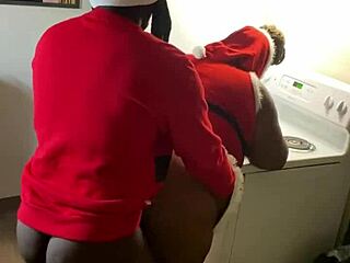 Mrs Claus Sucks Licks Santa's Big Black Cock Pussy Ride