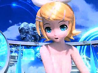 kagamine rin's huge tits and bare pussy mod exposed fully