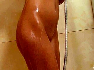 skinny teen naila turns bath into dirty dildo fingering session