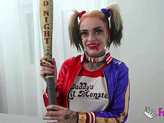 lady medusa as nasty harley quinn hunts big cock for outdoor public deepthroat
