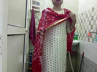 step brother caught me bathing then fucked my pussy in bathroom?