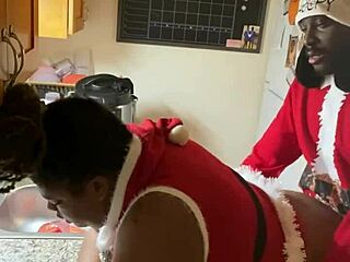 Mrs Claus Sucks Licks Santa's Big Black Cock Pussy Ride
