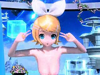 kagamine rin's huge tits and bare pussy mod exposed fully