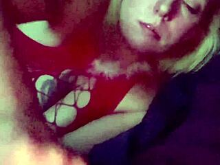 hey hubby, watch me video call you at work while riding friend's fat cock 😏