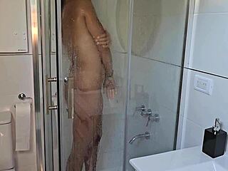 redhead latina milf mommy masturbates big ass big tits moaning in shower
