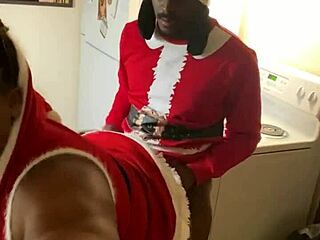 Mrs Claus Sucks Licks Santa's Big Black Cock Pussy Ride