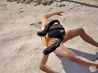 xiaoyu gold bikini tk8 ryona boobs bounce
