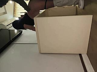 desperate brunette applicant bent over fucked doggystyle by hotel manager during casting interview