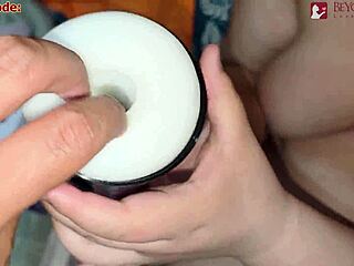 bbw slut sucks skull man toy balls while he creampies her throat realistically