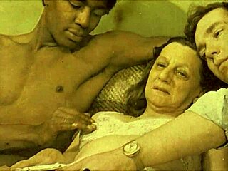 Vintage grannies from the past get aroused in retro group scenes.