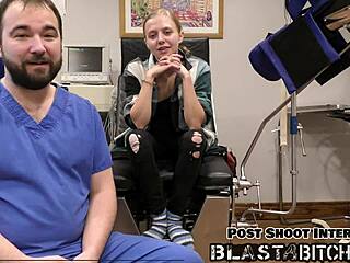 Behind the scenes, Ava Siren gulps cum blast on her face in POV action.