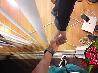misty stone bends for rayblackxxx's monster bbc doggystyle outdoors
