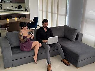 Luna hides camera catching big tits brunette shaking ass worship