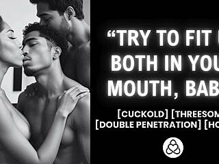 he blasts cum on my face while husband watches our creampie double