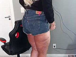 showing off my sexy shorts and tan lines