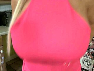 plump british chubby jemstone fingers huge tits masturbates in kitchen