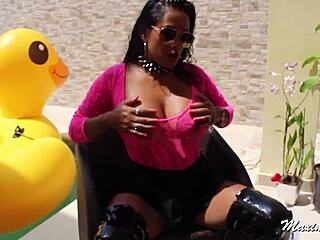 god i love poolside with maxine x's huge asian pussy on my toy